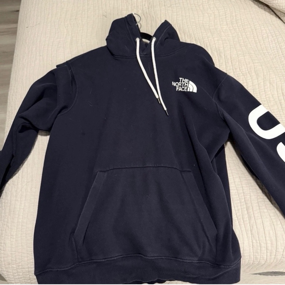 The North Face Dark Blue Pullover with White Accents